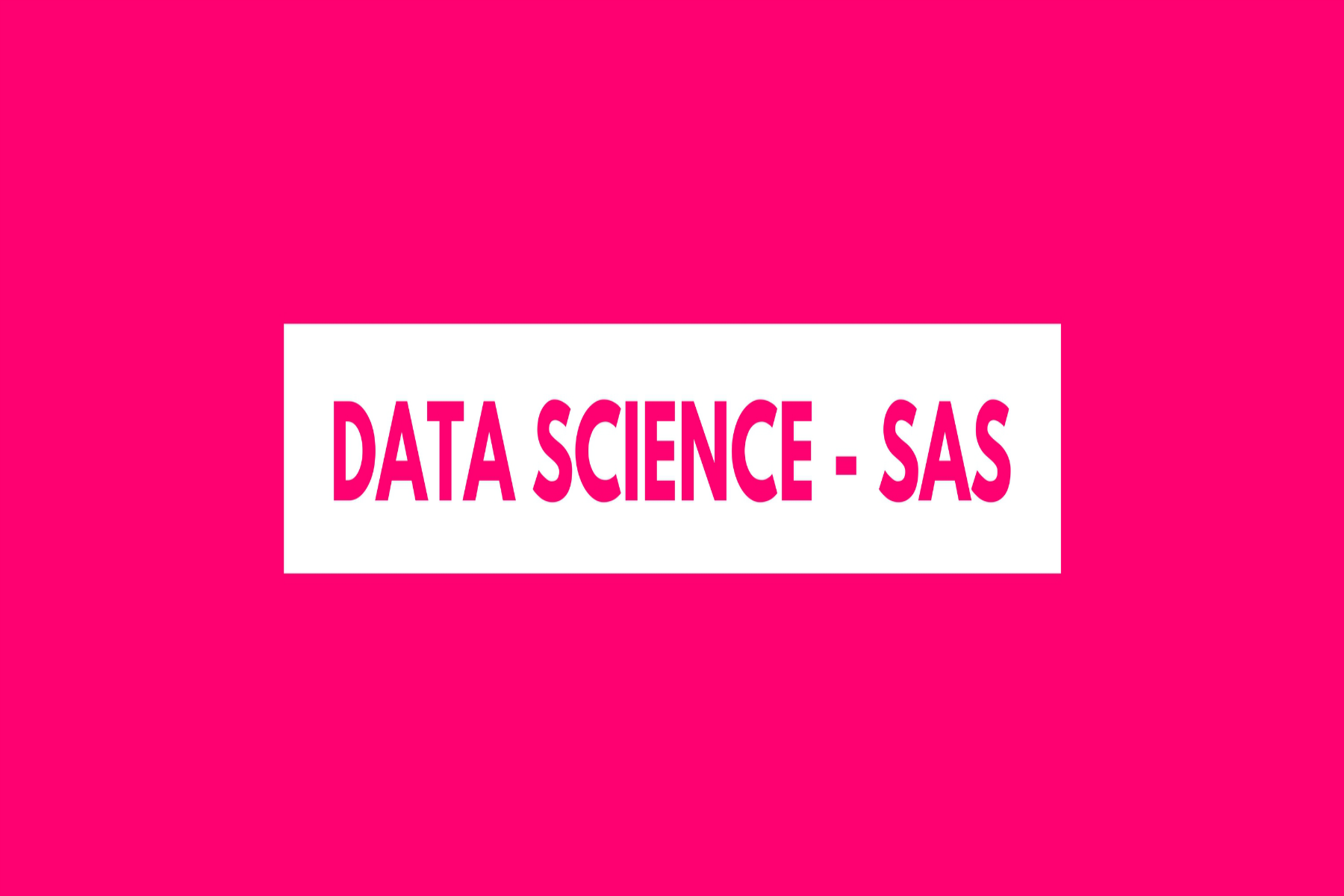 DataScience with SAS Training in Velachery DataScience with SAS Training in Chennai
